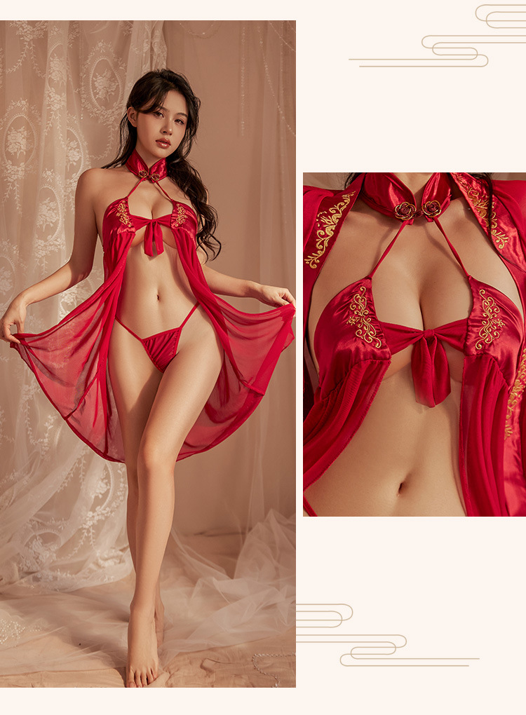 Set áo choàng đồ lót Trung Hoa hàng thiết kế