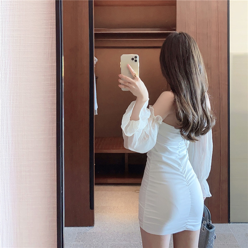 Váy body dài tay trong suốt
