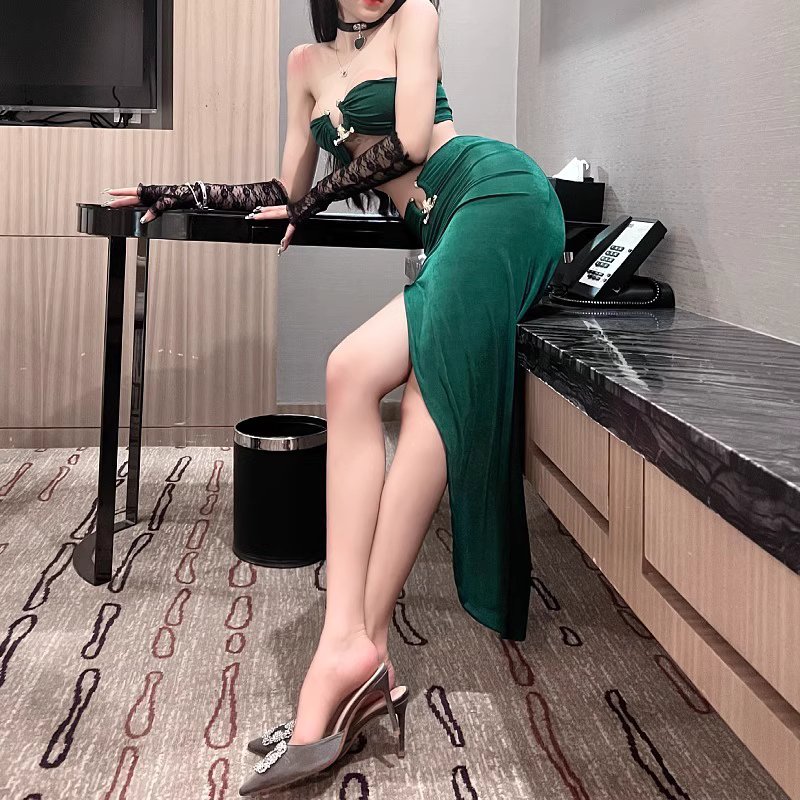 Set áo lót váy dài quây