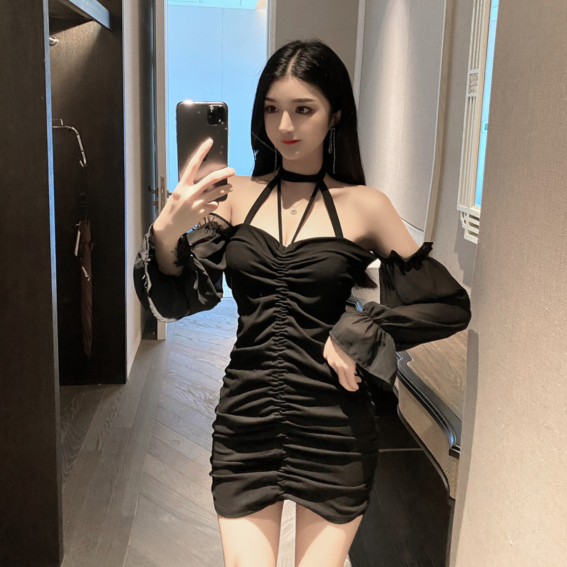 Váy body dài tay trong suốt