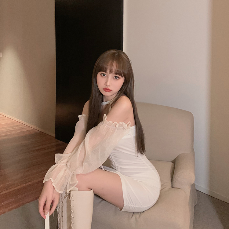 Váy body dài tay trong suốt