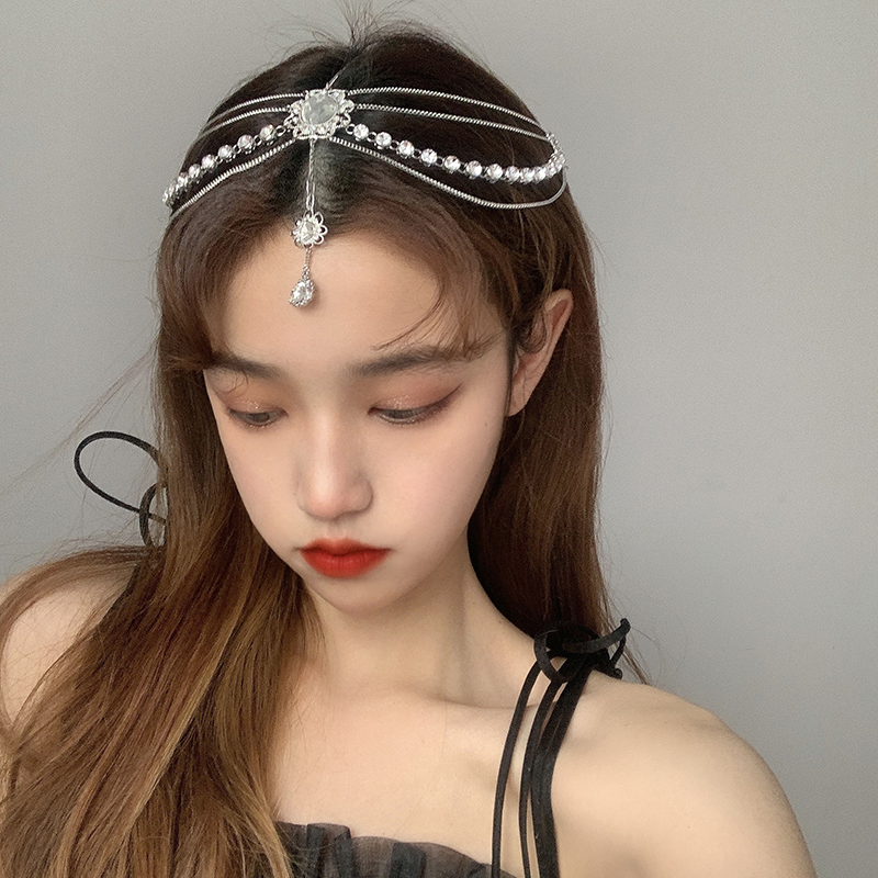 Băng đô công chúa 3 ngọc trang sức đeo đầu