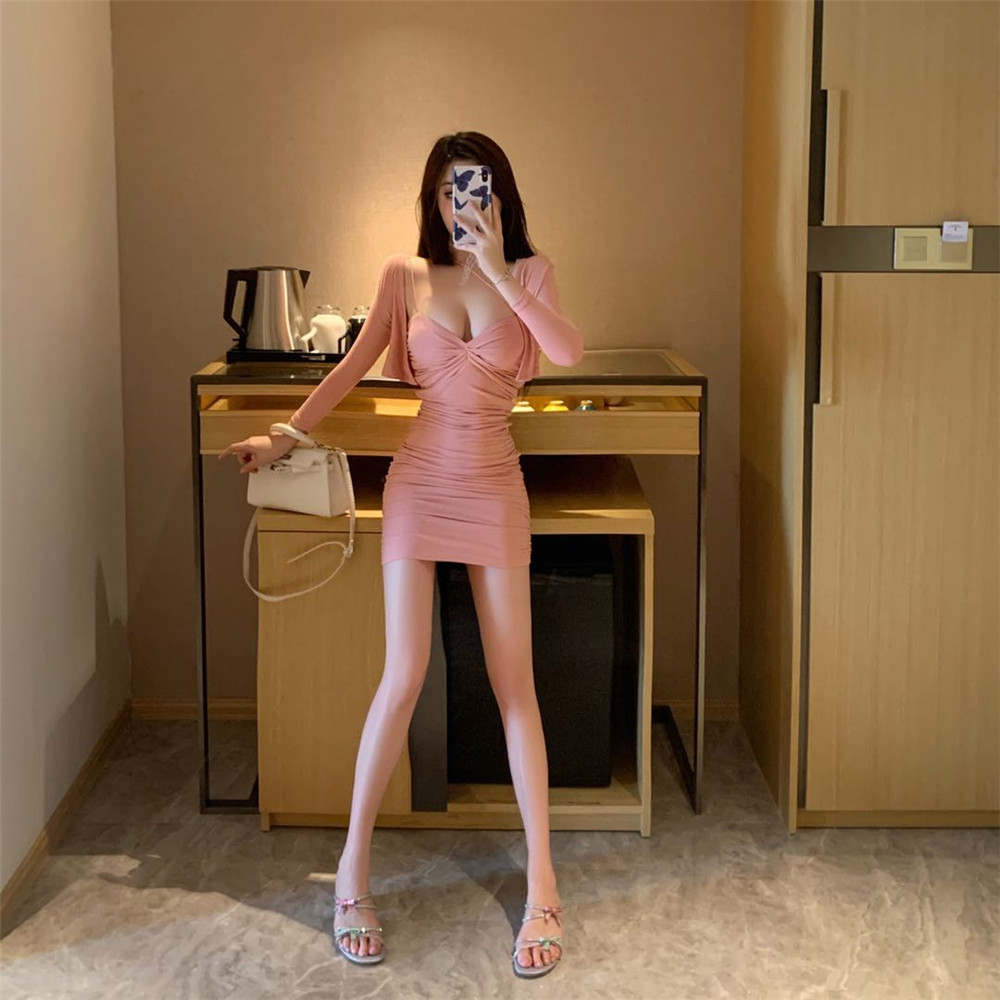 Váy 2 dây body kèm khoác