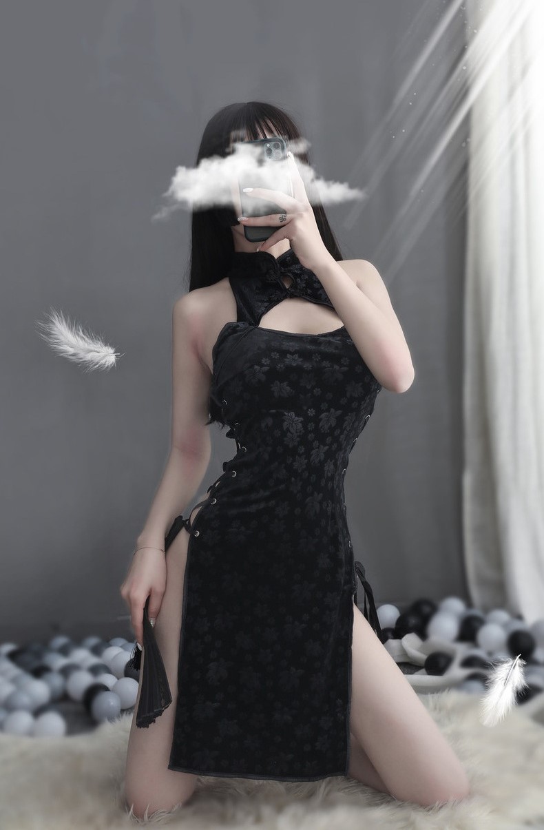 Váy ngủ Cosplay sườn xám nhung