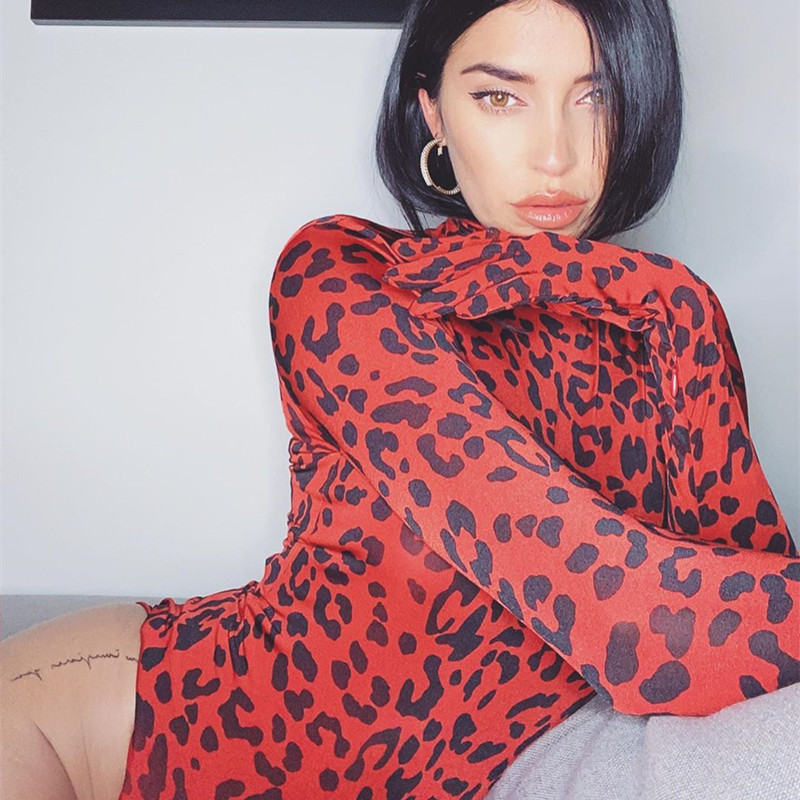 Bodysuit dài tay da báo