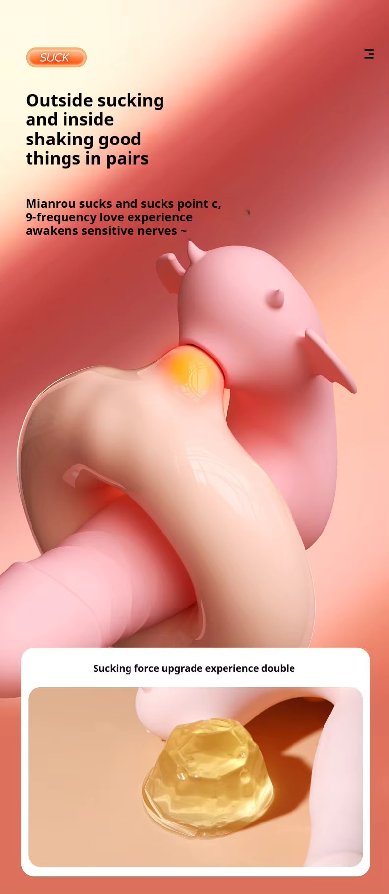 Quần lót rung thụt hút sưởi ấm tai dơi Little Devil Telescopic Wear điều khiển qua app