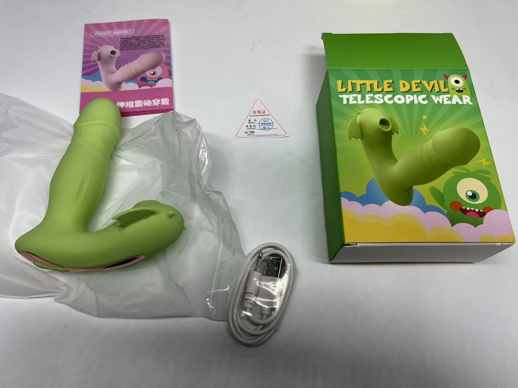 Quần lót rung thụt hút sưởi ấm tai dơi Little Devil Telescopic Wear điều khiển qua app