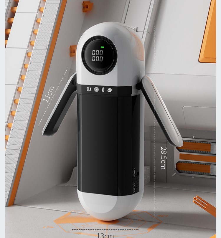 Robot thủ dâm rung thụt hút âm thanh rên rỉ có tay cầm cao cấp