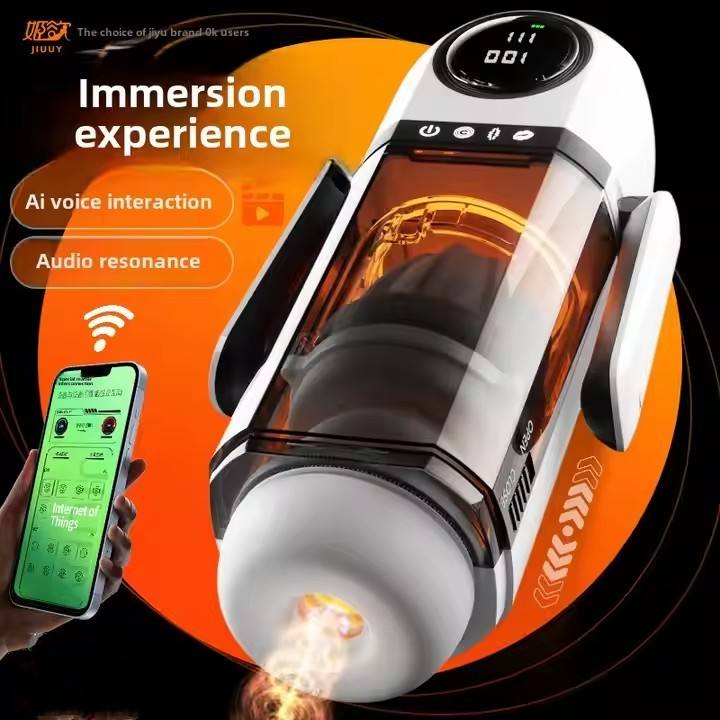 Robot thủ dâm rung thụt hút âm thanh rên rỉ có tay cầm cao cấp