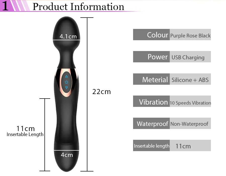 Vibrator 2 Đầu G-Spot & Clitoral Rung Sóng Kép 10 Chế Độ