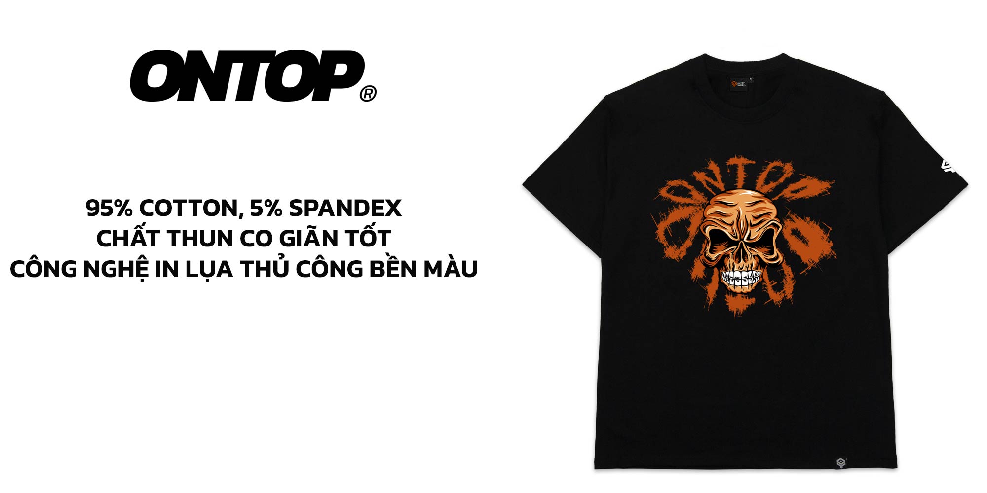 Áo thun nam nữ form rộng màu đen local brand ONTOP