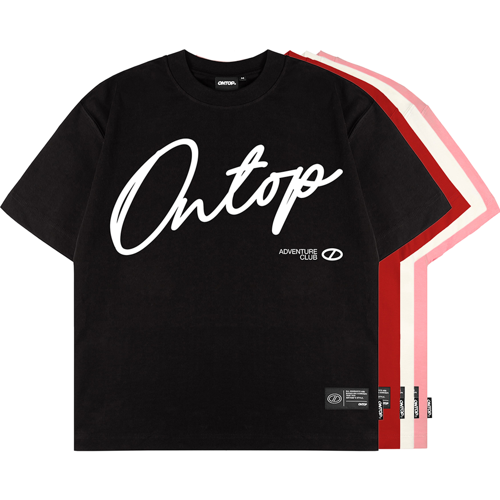  Áo thun basic in chữ ONTOP