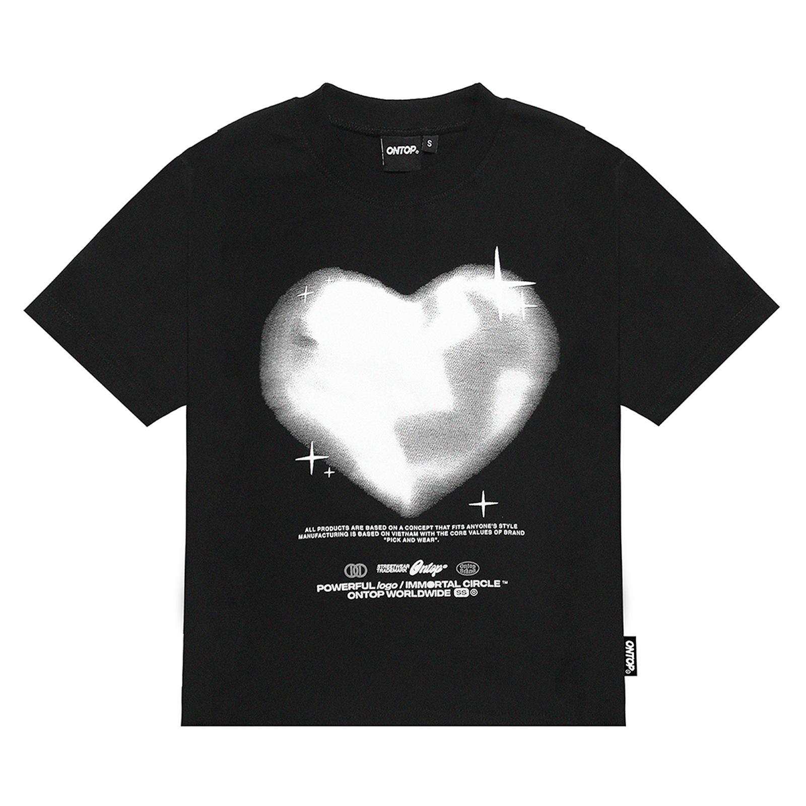 Áo baby tee đen ONTOP