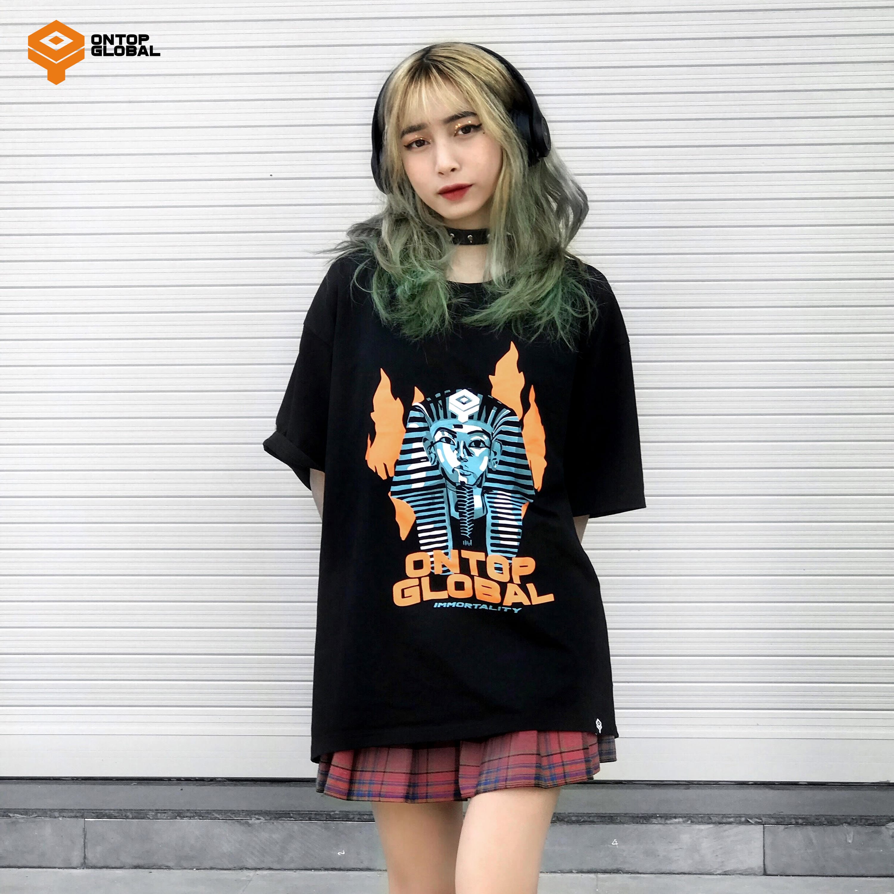 Tip phối đồ cùng áo thun form rộng 