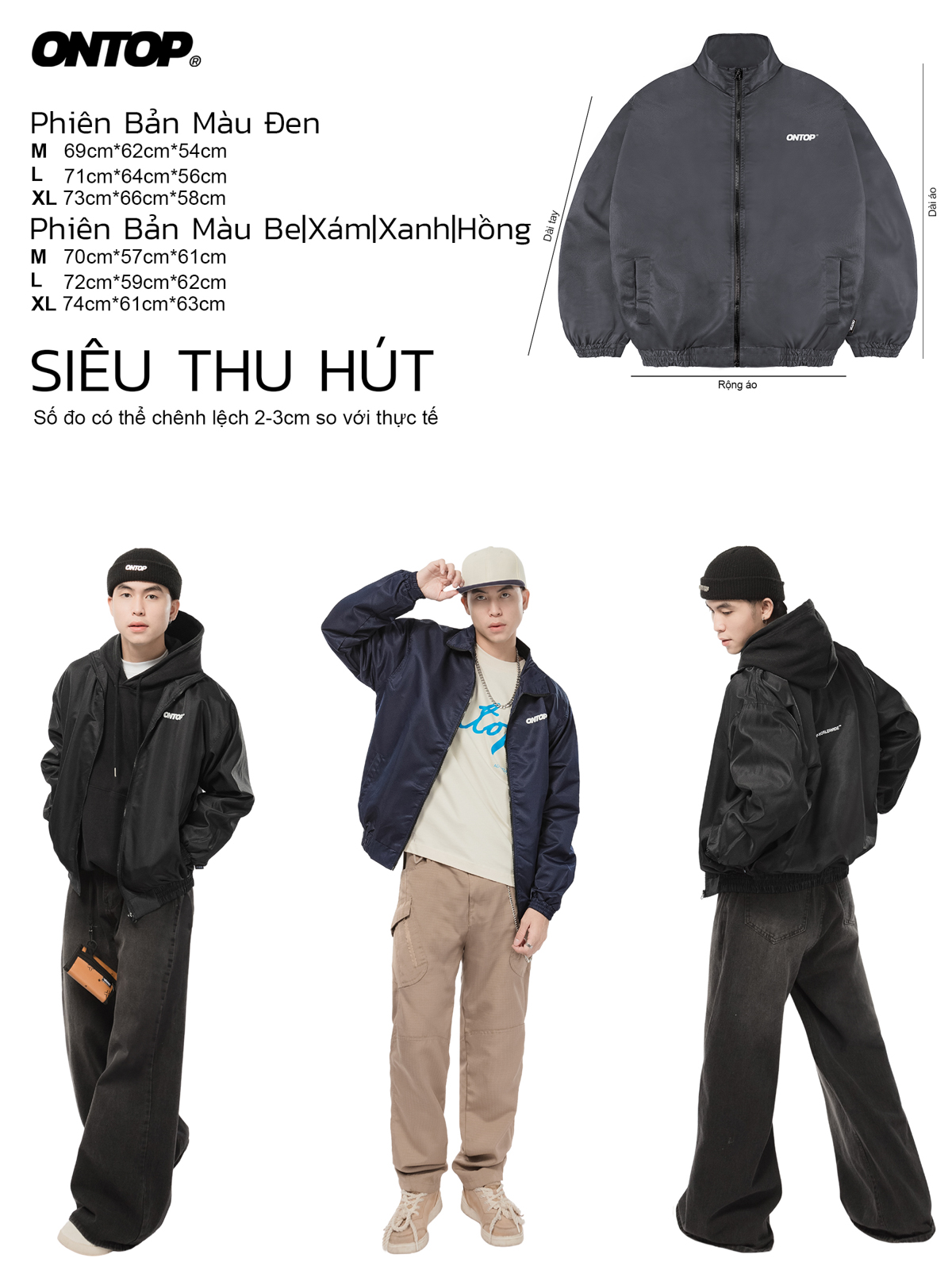 Áo khoác dù basic Ontop