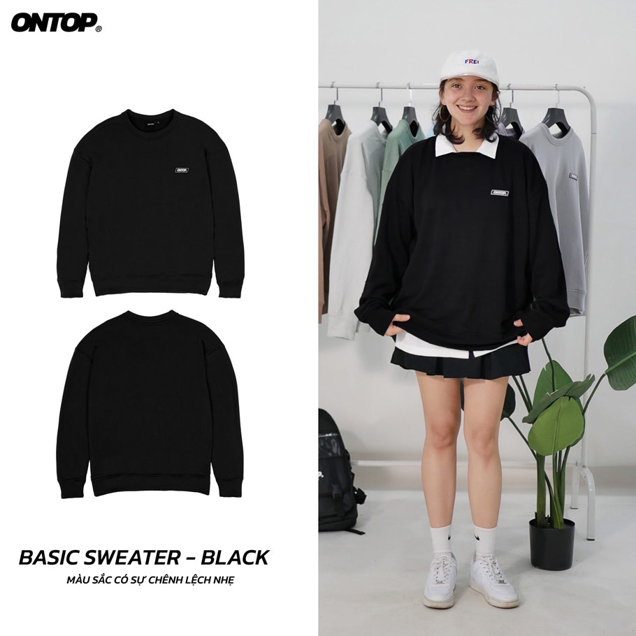 Áo sweater nữ form rộng local brand ONTOP