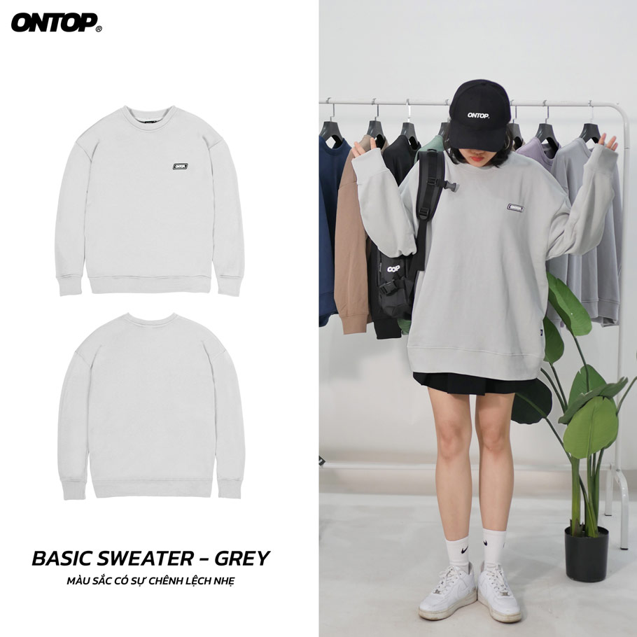 Áo sweater nữ form rộng local brand ONTOP