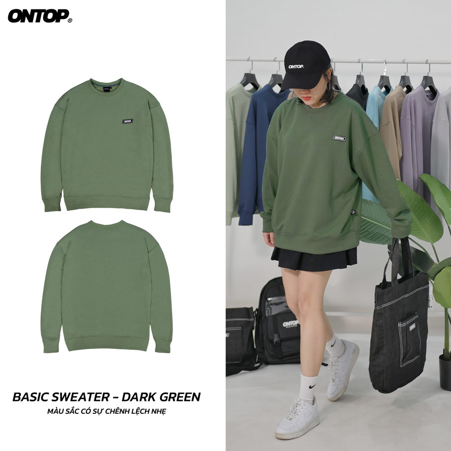 Áo sweater nữ form rộng local brand ONTOP