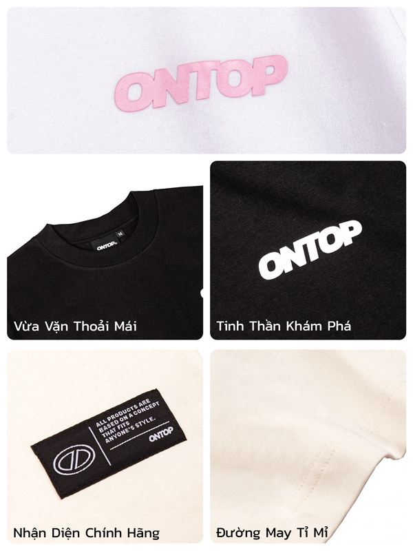 Áo thun basic tay lỡ local brand ONTOP