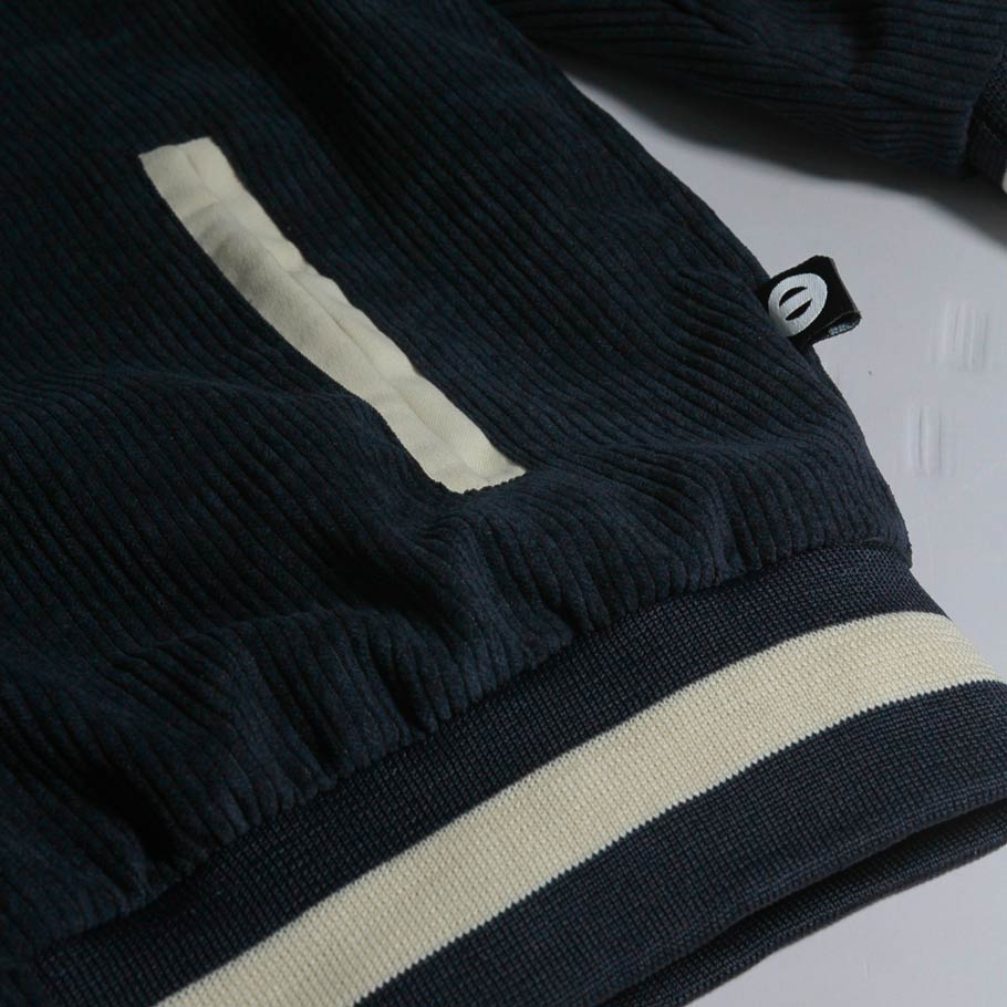 O16-AK10 Teddy Varsity Jacket-Xanh biển