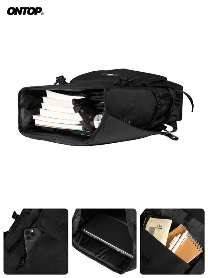 balo basic đen canvas ONTOP