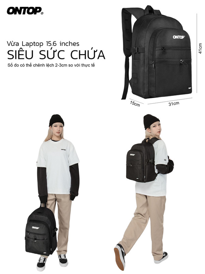 Balo canvas nam nữ ONTOP