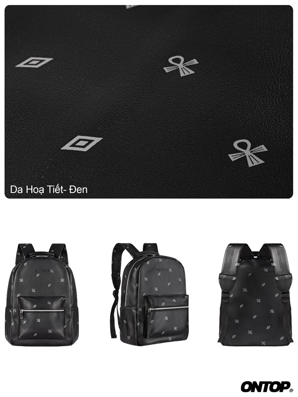 Balo da đen họa tiết ONTOP