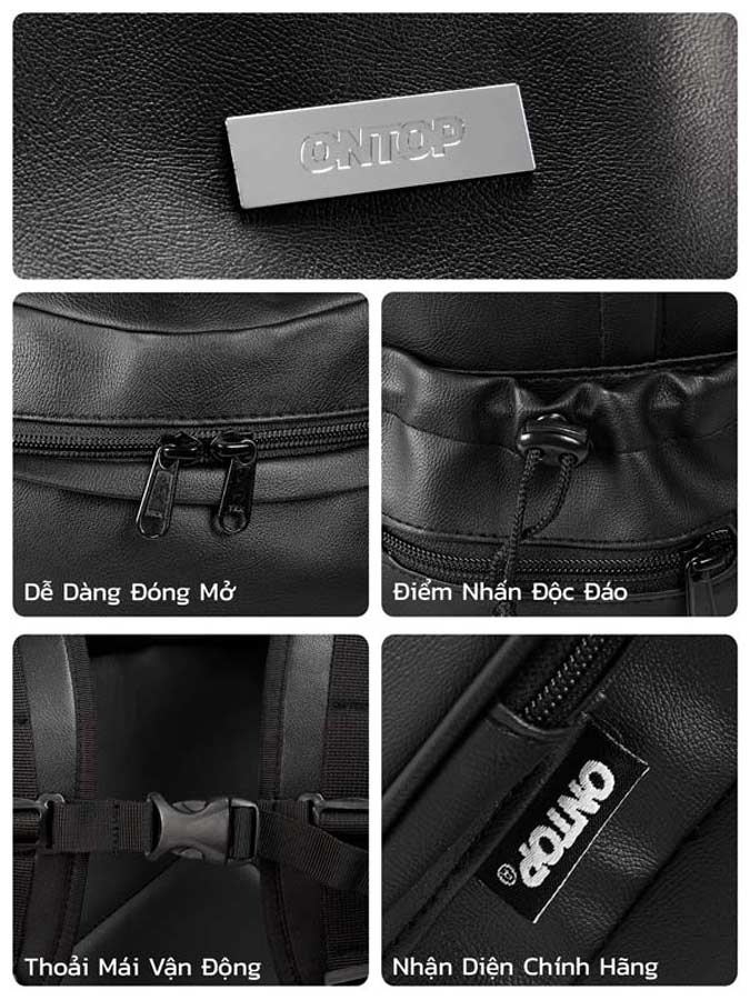 Balo da đen trơn ONTOP