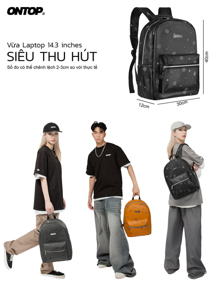 Balo da pu đi học ONTOP
