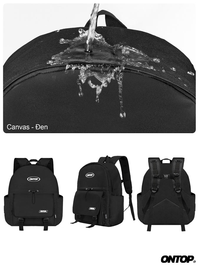 Balo đi học màu đen ONTOP