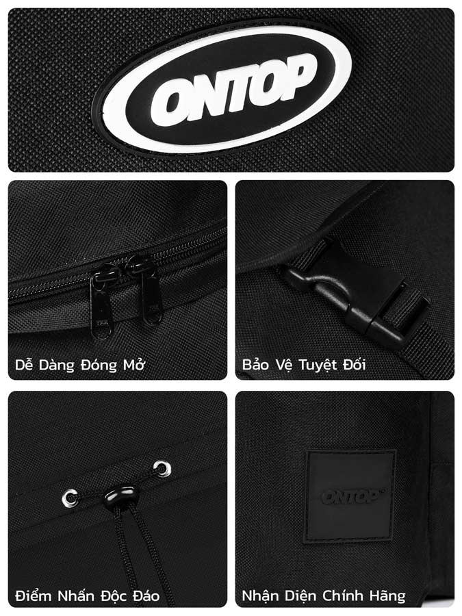 Balo đi học màu đen ONTOP