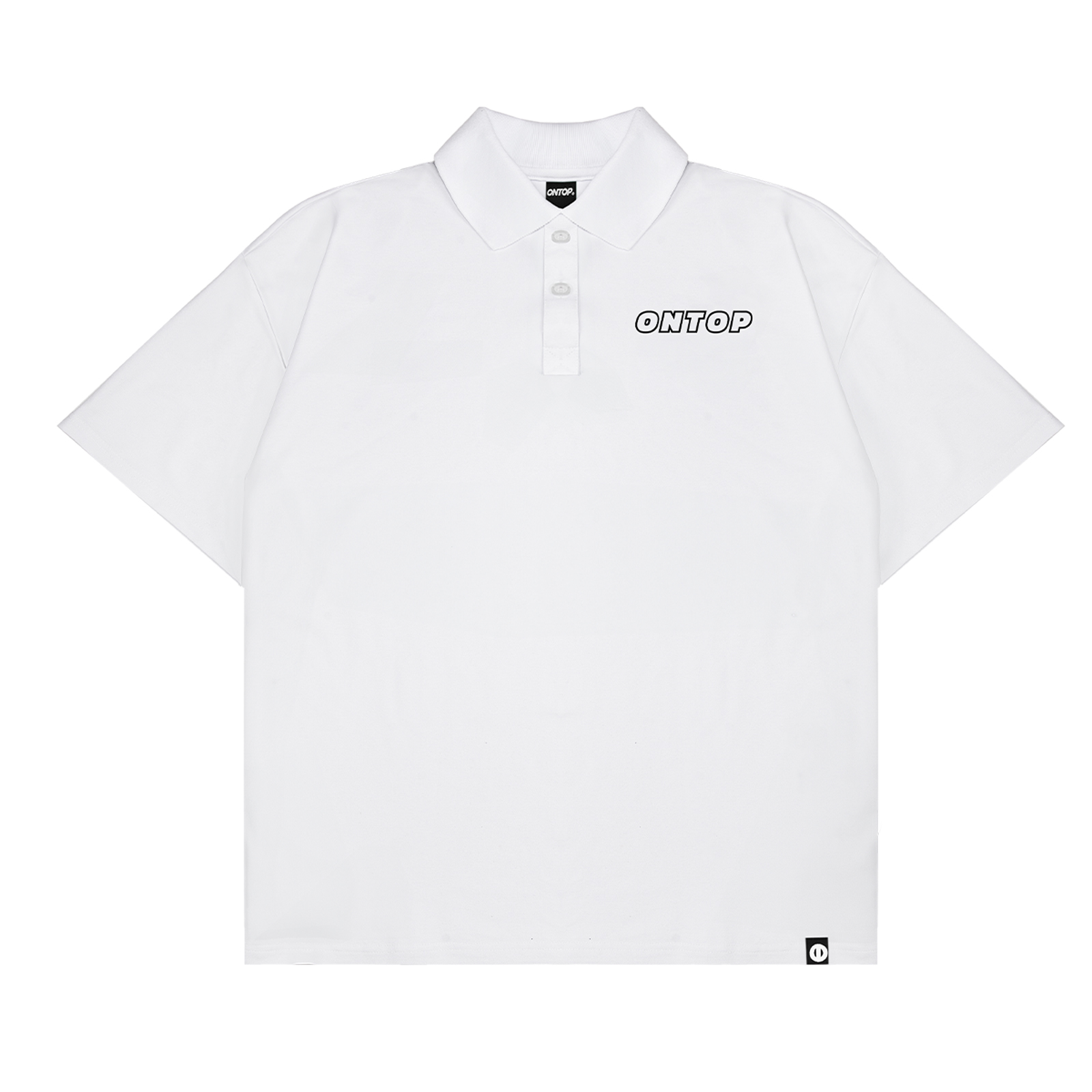 Áo polo trắng form rộng ONTOP