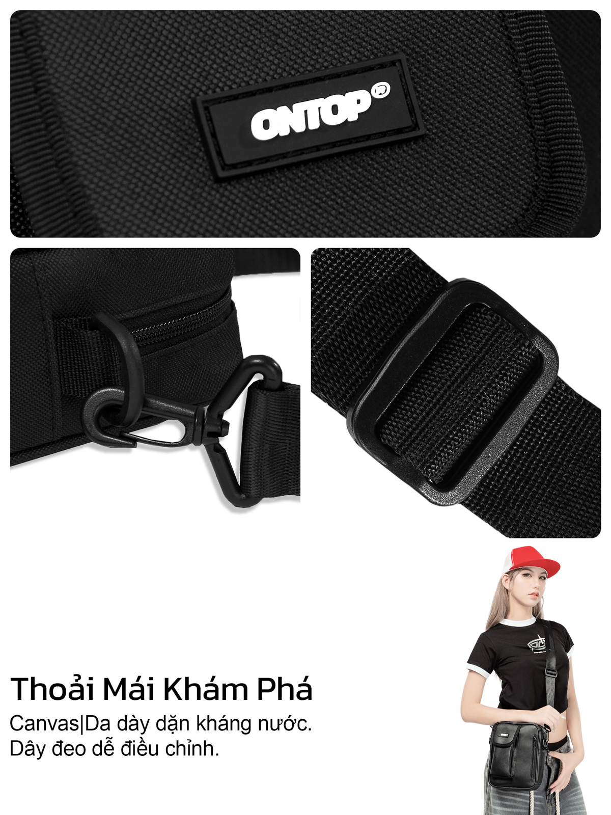 Túi đeo chéo nam chính hãng Ontop