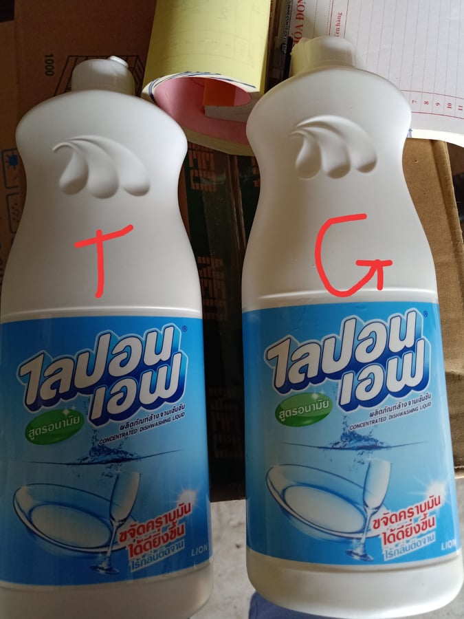 Phân biệt nước rửa bát Thái Lan thật và giả