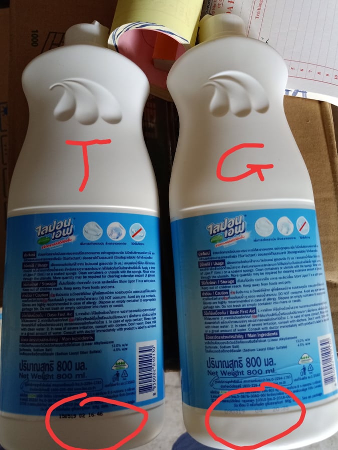 Phân biệt nước rửa bát Thái Lan thật và giả