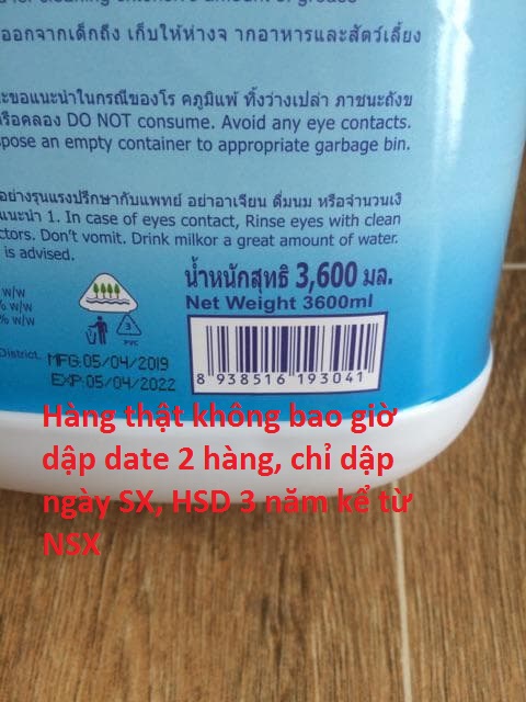 Phân biệt nước rửa bát Thái Lan thật và giả