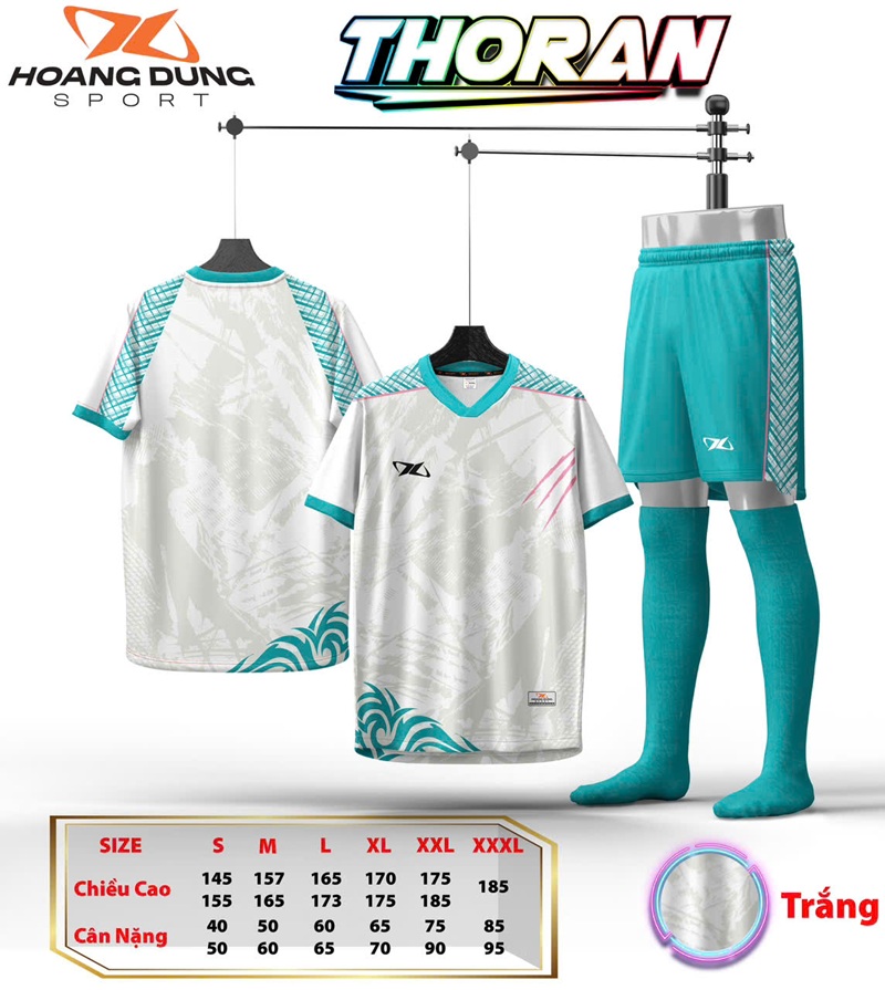 Áo bóng đá không logo HD Thoran