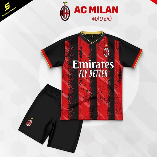 Quần áo bóng đá trẻ em AC Milan 2025/26