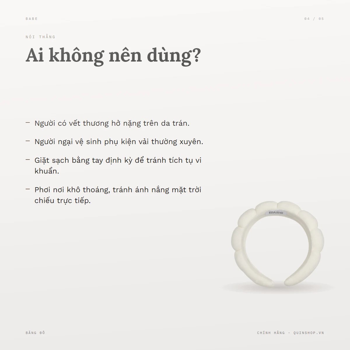 Băng Đô Babe — Ai không nên dùng hoặc cần lưu ý gì?