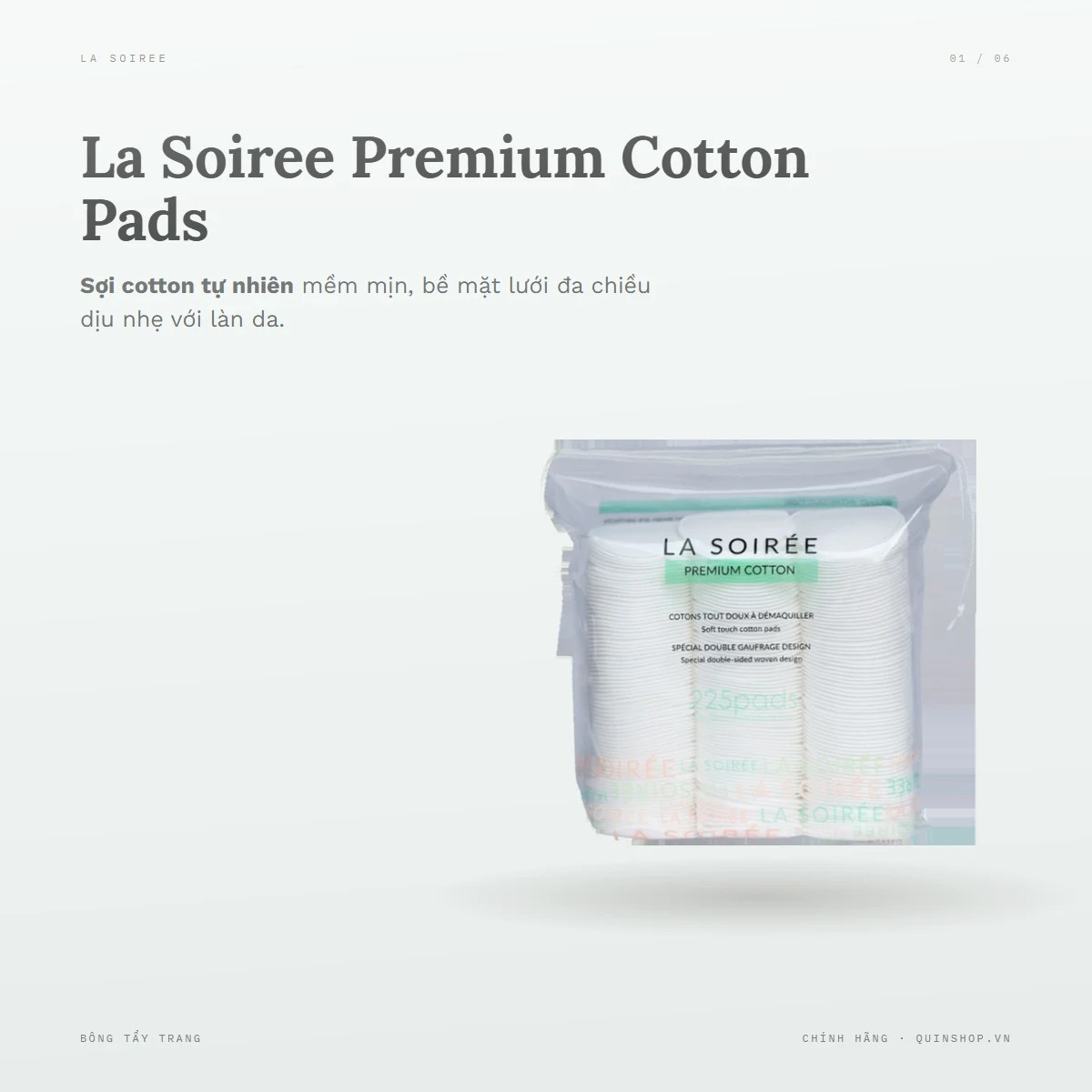 Bông Tẩy Trang La Soiree Premium Cotton