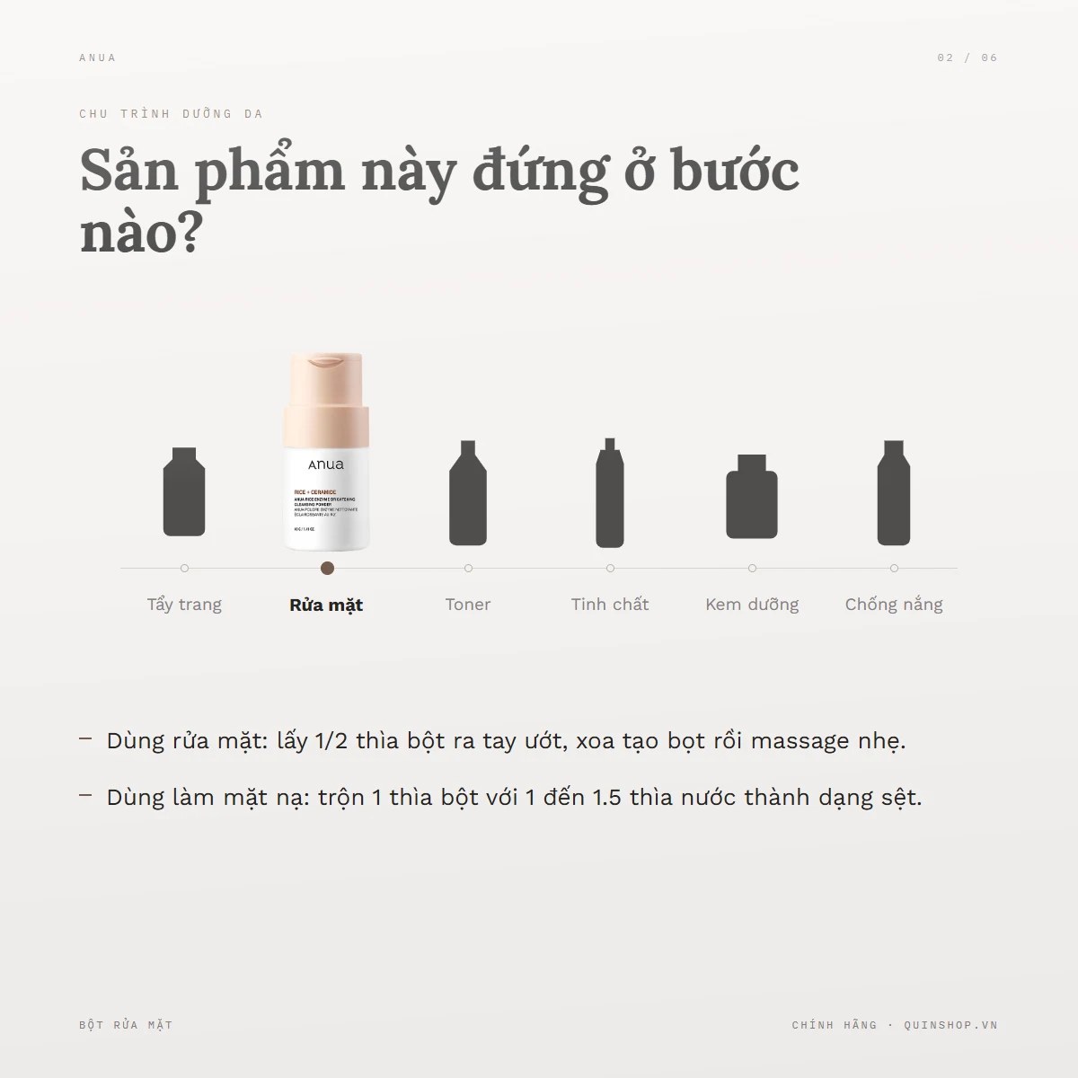 Bột Rửa Mặt Anua Rice Enzyme Brightening Cleansing Powder — Lưu ý khi bảo quản và kết hợp trong chu trình