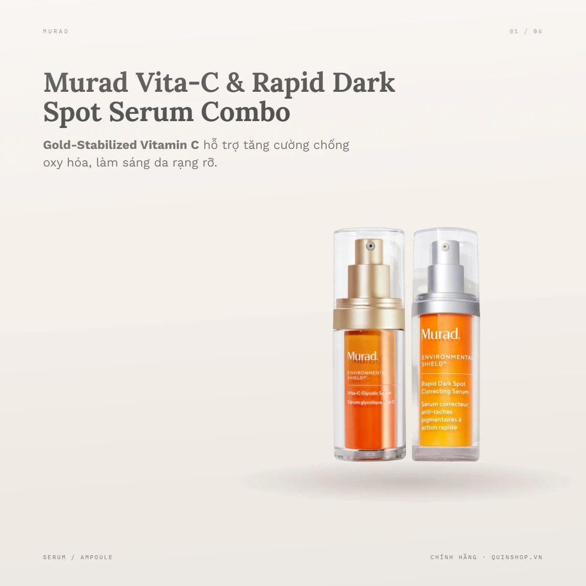Combo Tinh Chất Murad Vita-C + Rapid Dark Spot Serum