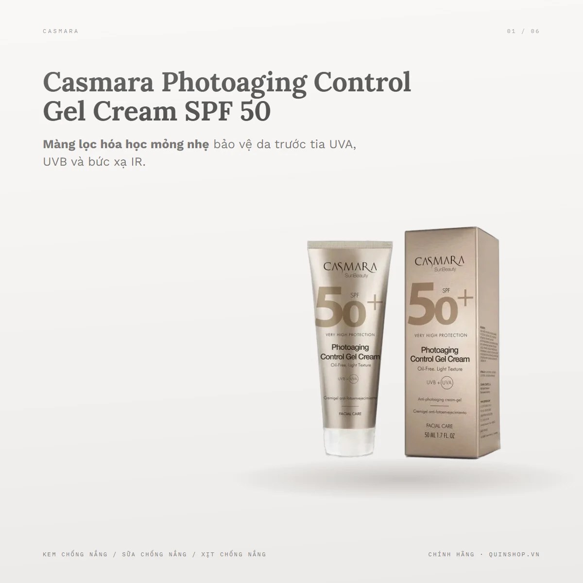 Kem Chống Nắng Casmara Photoaging Control Gel Cream