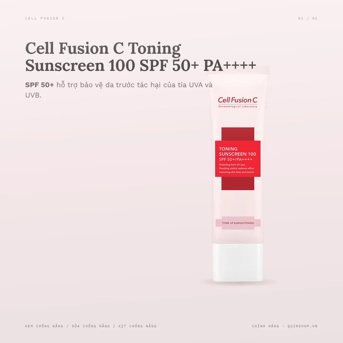 Kem Chống Nắng Cell Fusion C Toning Sunscreen 100