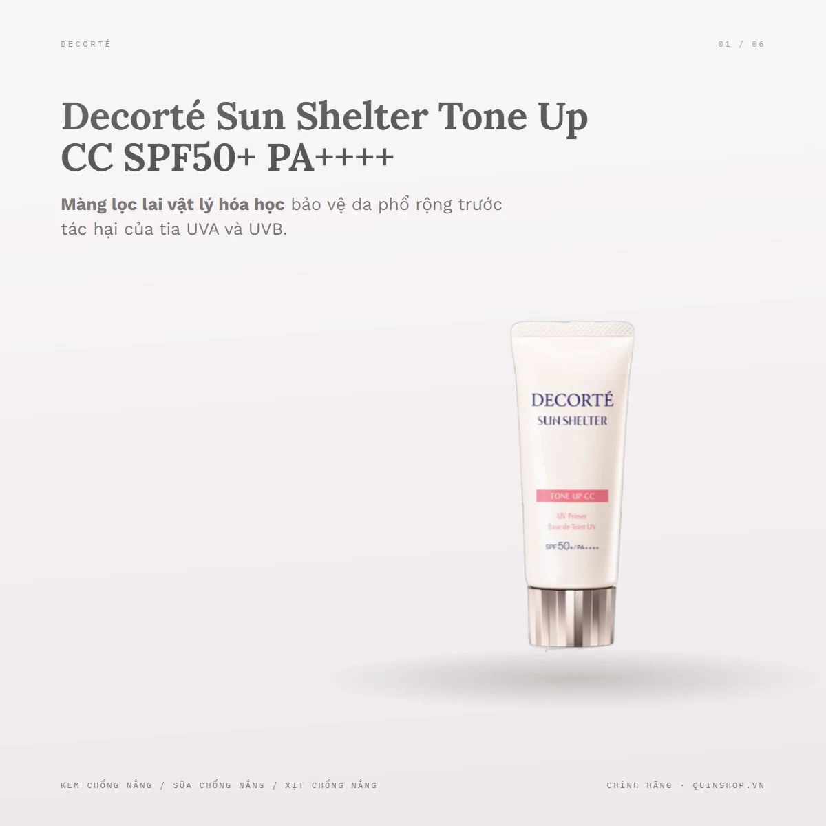 Kem Chống Nắng Decorté Sun Shelter Tone Up CC