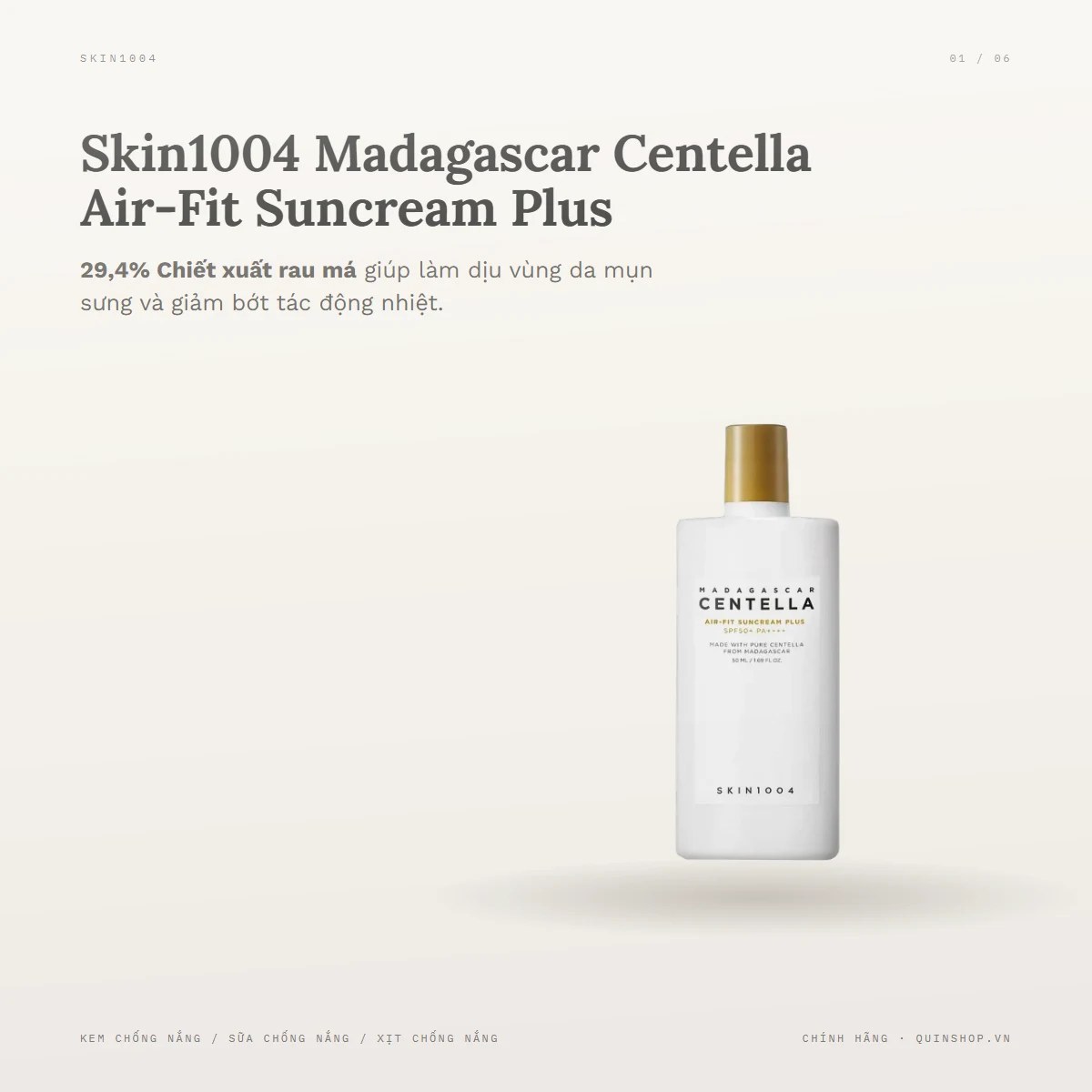 Kem Chống Nắng Skin1004 Madagascar Centella Air-Fit Suncream Plus 2