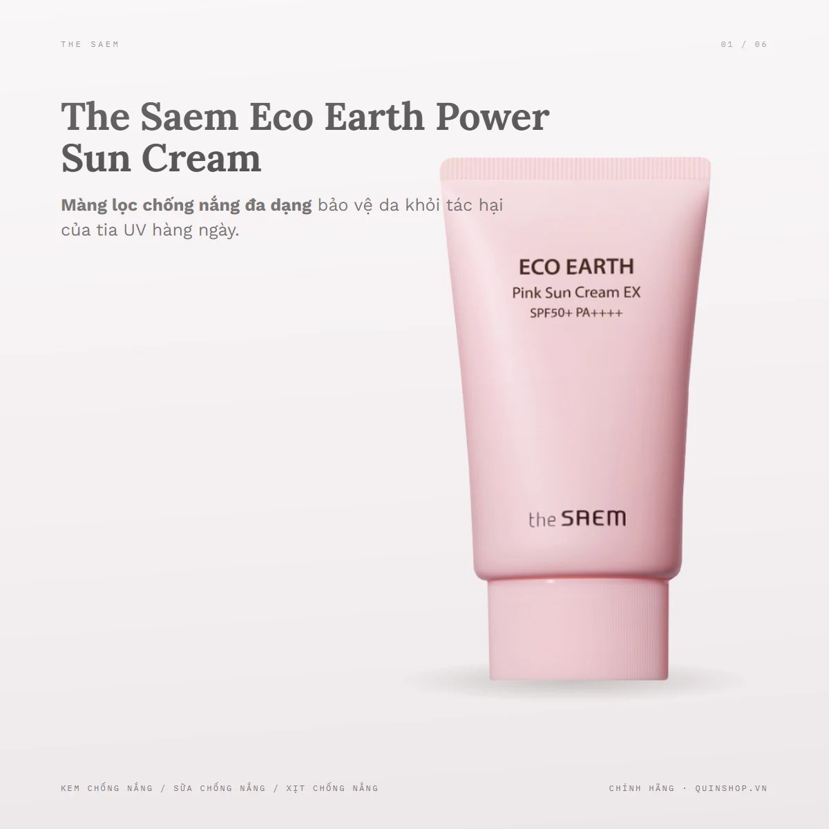 Kem Chống Nắng The Saem Eco Earth Power Sun Cream