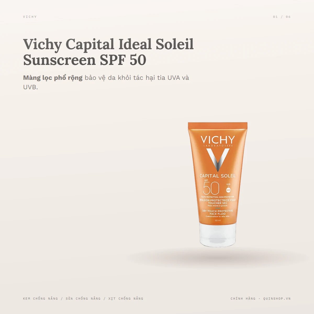 Kem Chống Nắng Vichy Capital Ideal Soleil 50ml