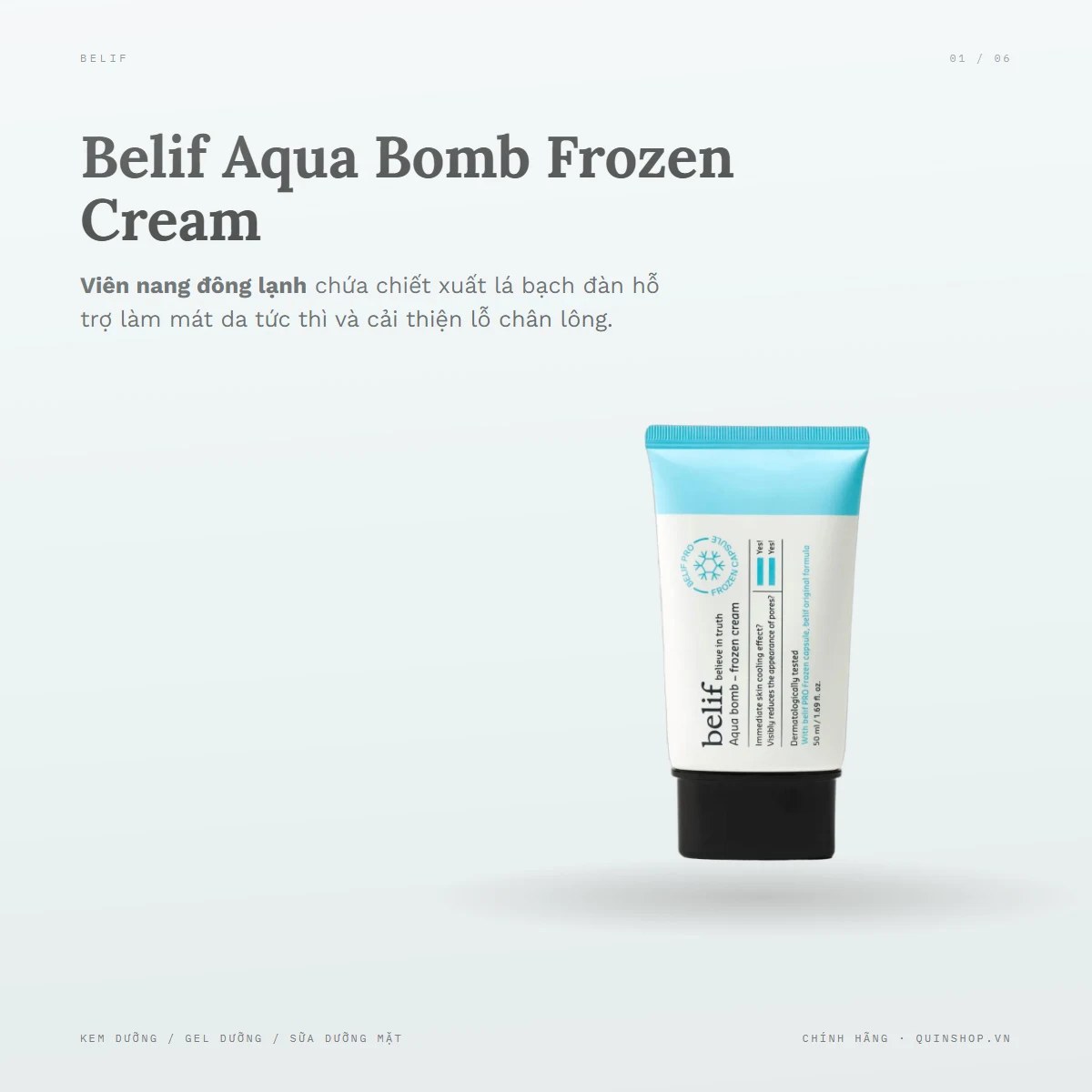 Kem Dưỡng Belif Aqua Bomb - Frozen Cream