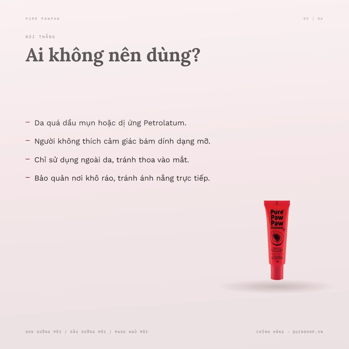 Kem Dưỡng Đa Năng Pure Paw Paw Ointment — Ai không nên dùng?